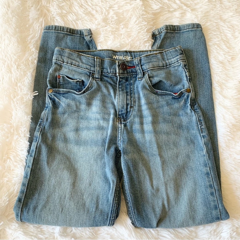 🧁 2 for $20 Unisex Wrangler Distressed Denim Jeans size 10